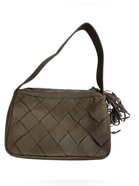 HOBO Olive green Woven Leather Fringe handbag Bag